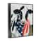 Stupell Industries Farm Cow American Flag Animal Framed Giclee Art
